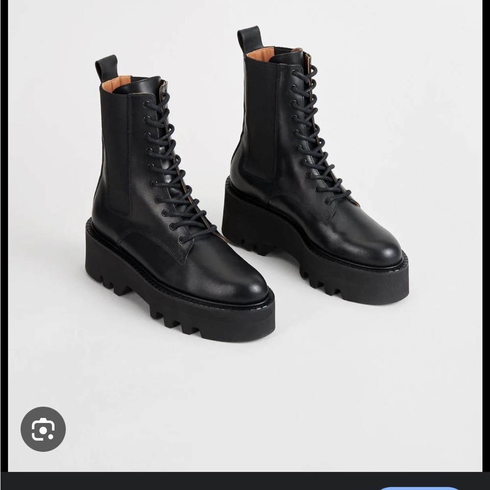 ATP Atelier Pesaro Black Combat Boots - 38
